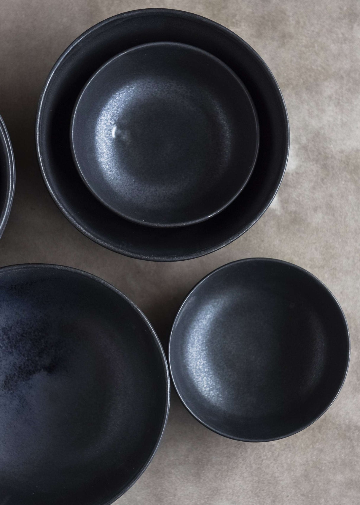Black Mini Bowl - Handmade Stoneware Black Matte Sauce Bowl-Parc Decor
