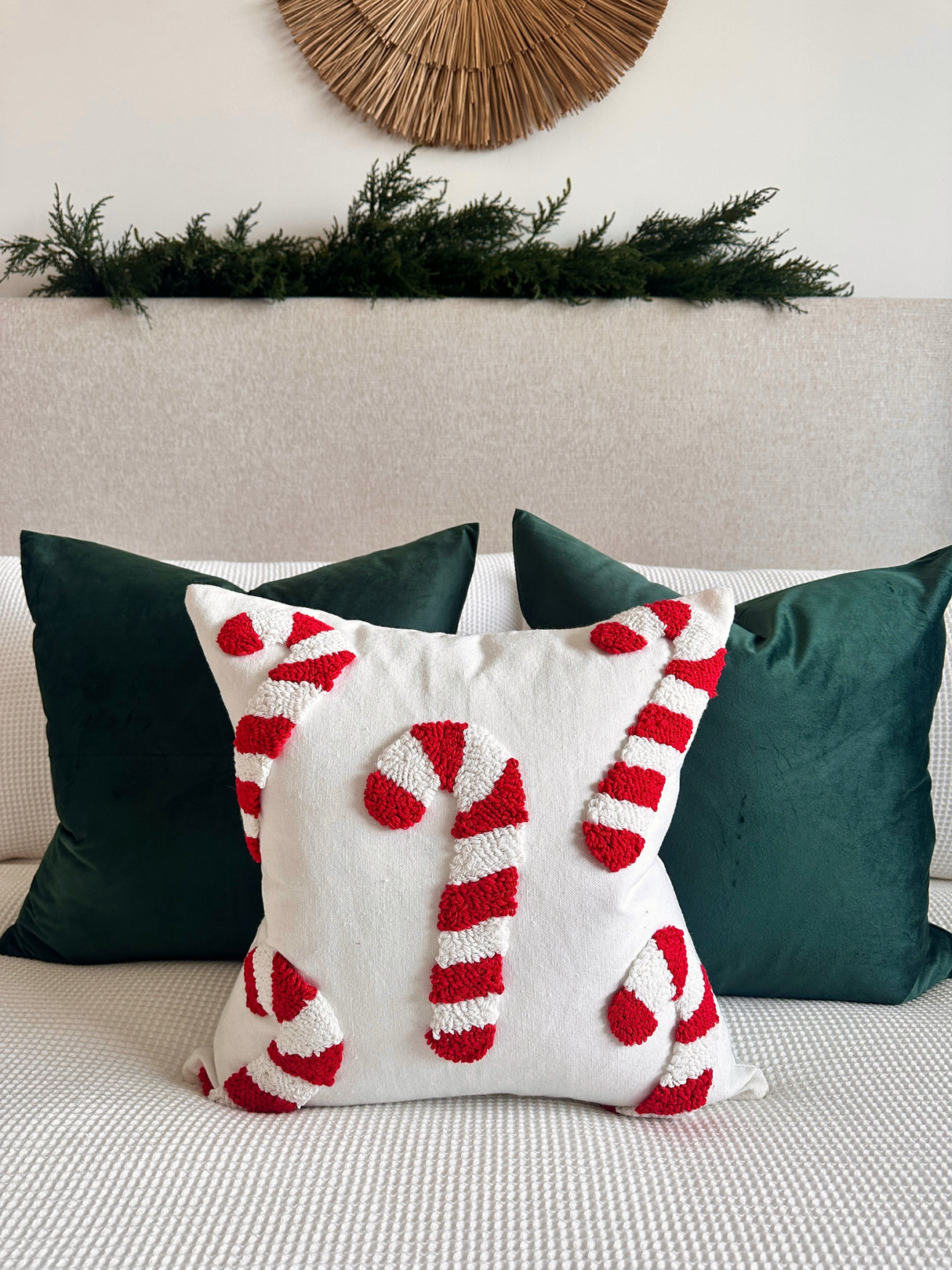 Candy Cane Pillow Cover-Parc Decor