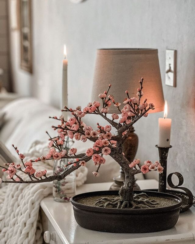 Cherry Blossom Bonsai Silk Tree-Parc Decor