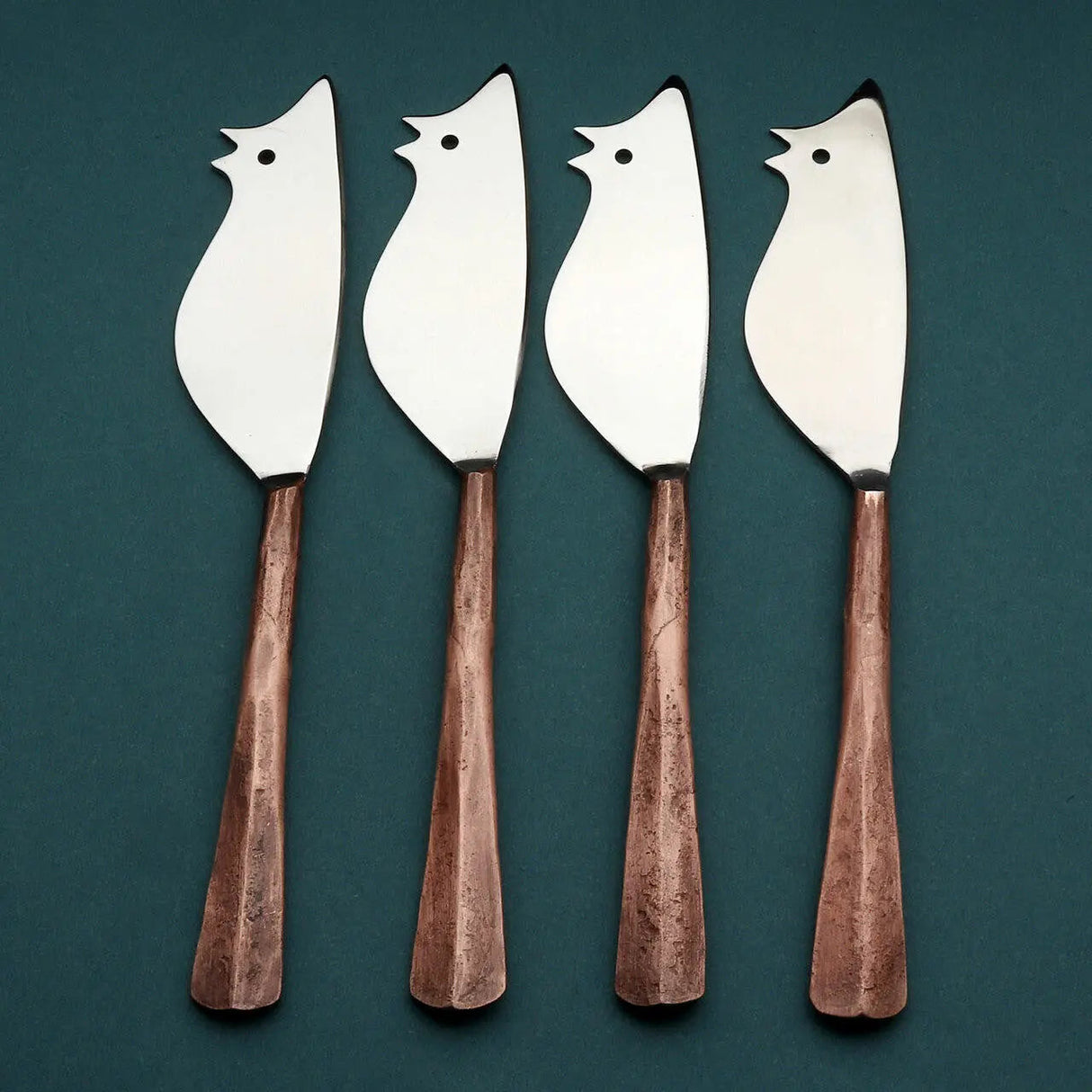 Copper Ridge Ratoncito Cheese Spreader/Knife 4 Pc. Set-Parc Decor