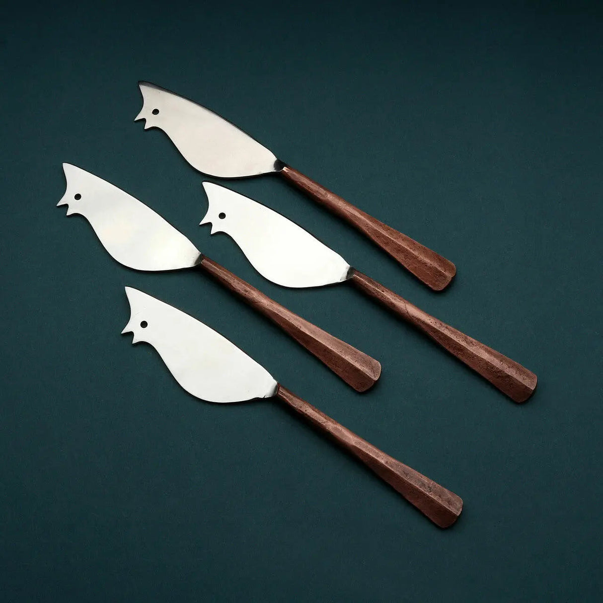 Copper Ridge Ratoncito Cheese Spreader/Knife 4 Pc. Set-Parc Decor