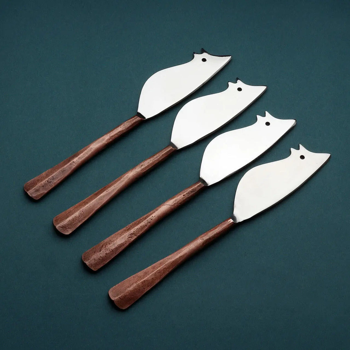 Copper Ridge Ratoncito Cheese Spreader/Knife 4 Pc. Set-Parc Decor