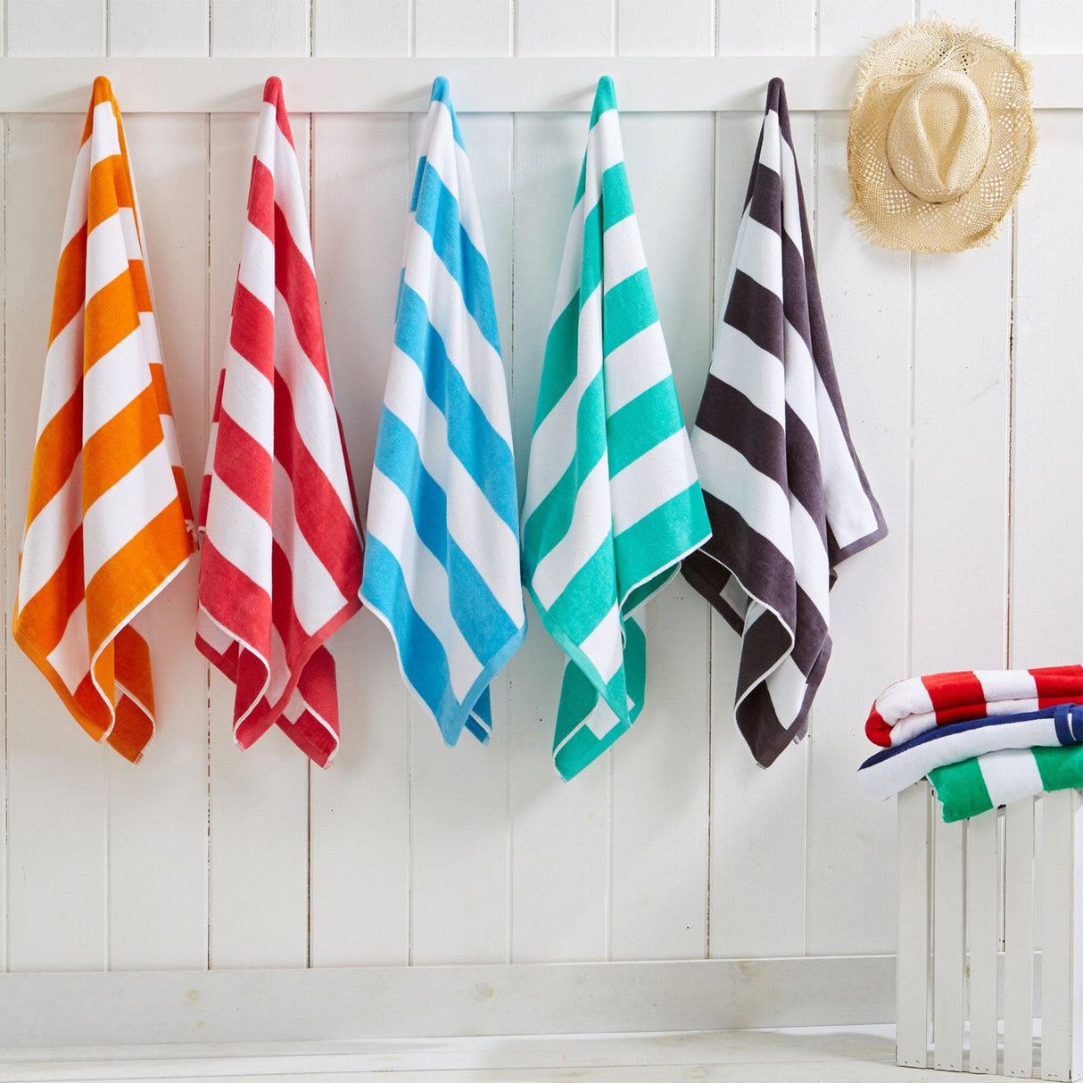 Cotton Velour Cabana Stripe Beach Towel – Novia Collection-Parc Decor