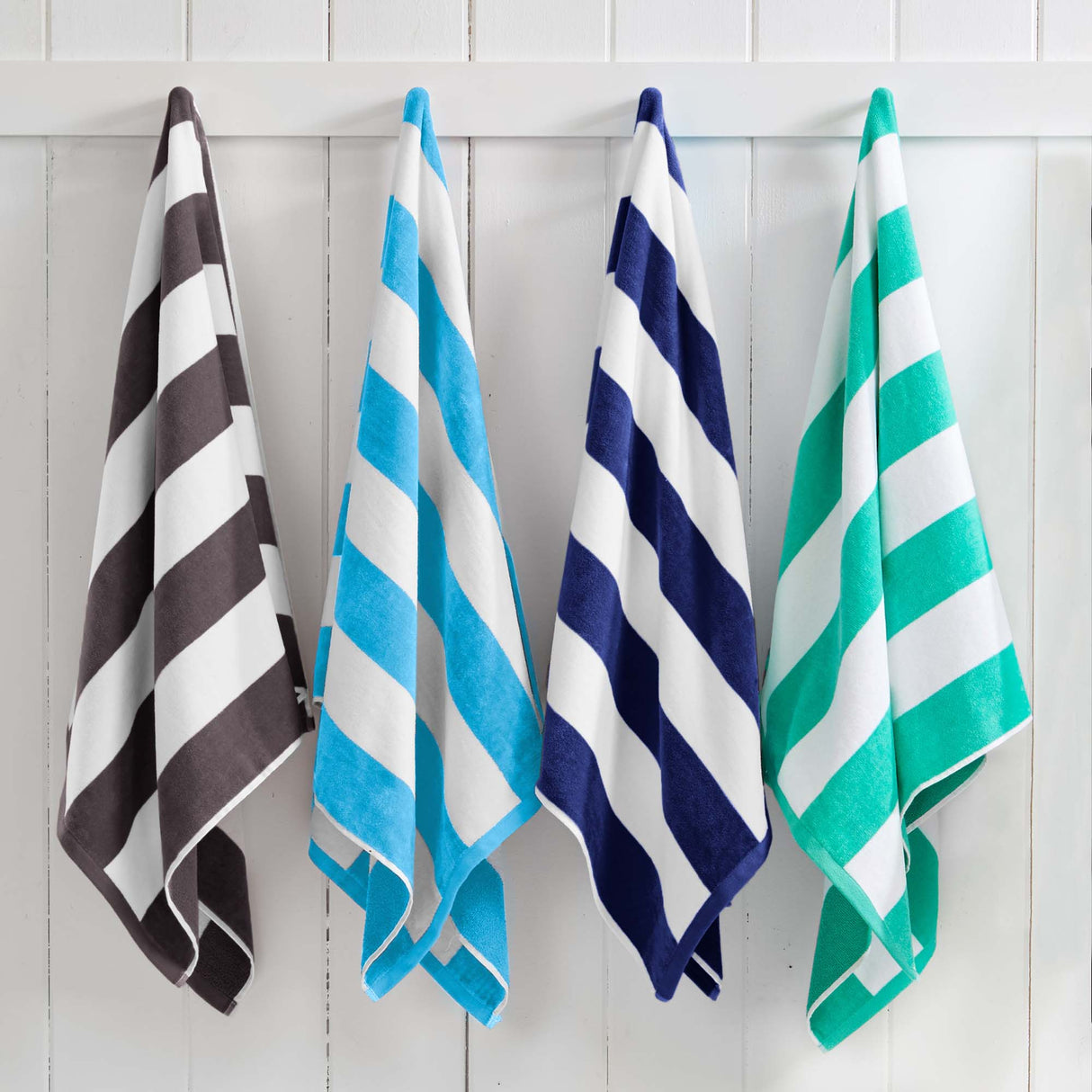 Cotton Velour Cabana Stripe Beach Towel – Novia Collection-Parc Decor
