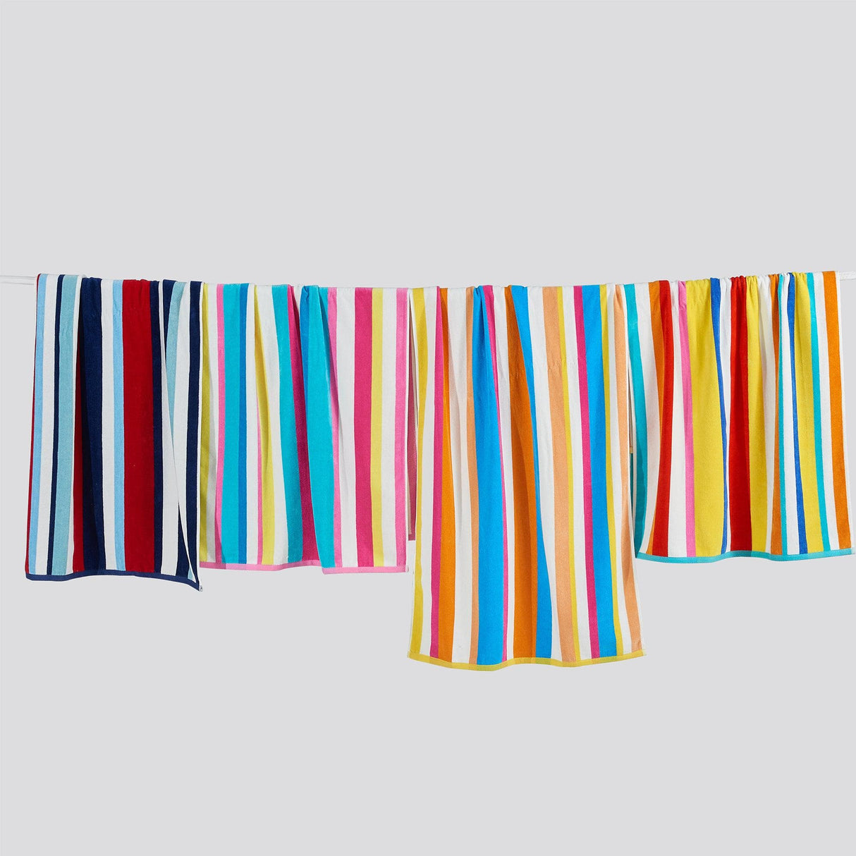 Cotton Velour Cabana Stripe Beach Towel – Novia Collection-Parc Decor