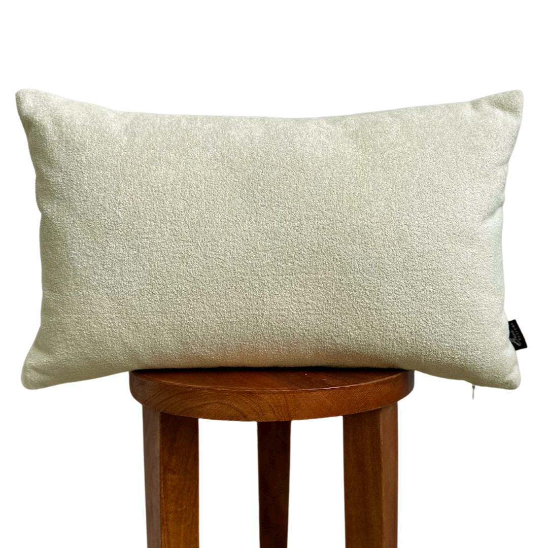 Cream Sherpa Lumbar Pillow Cover-Parc Decor
