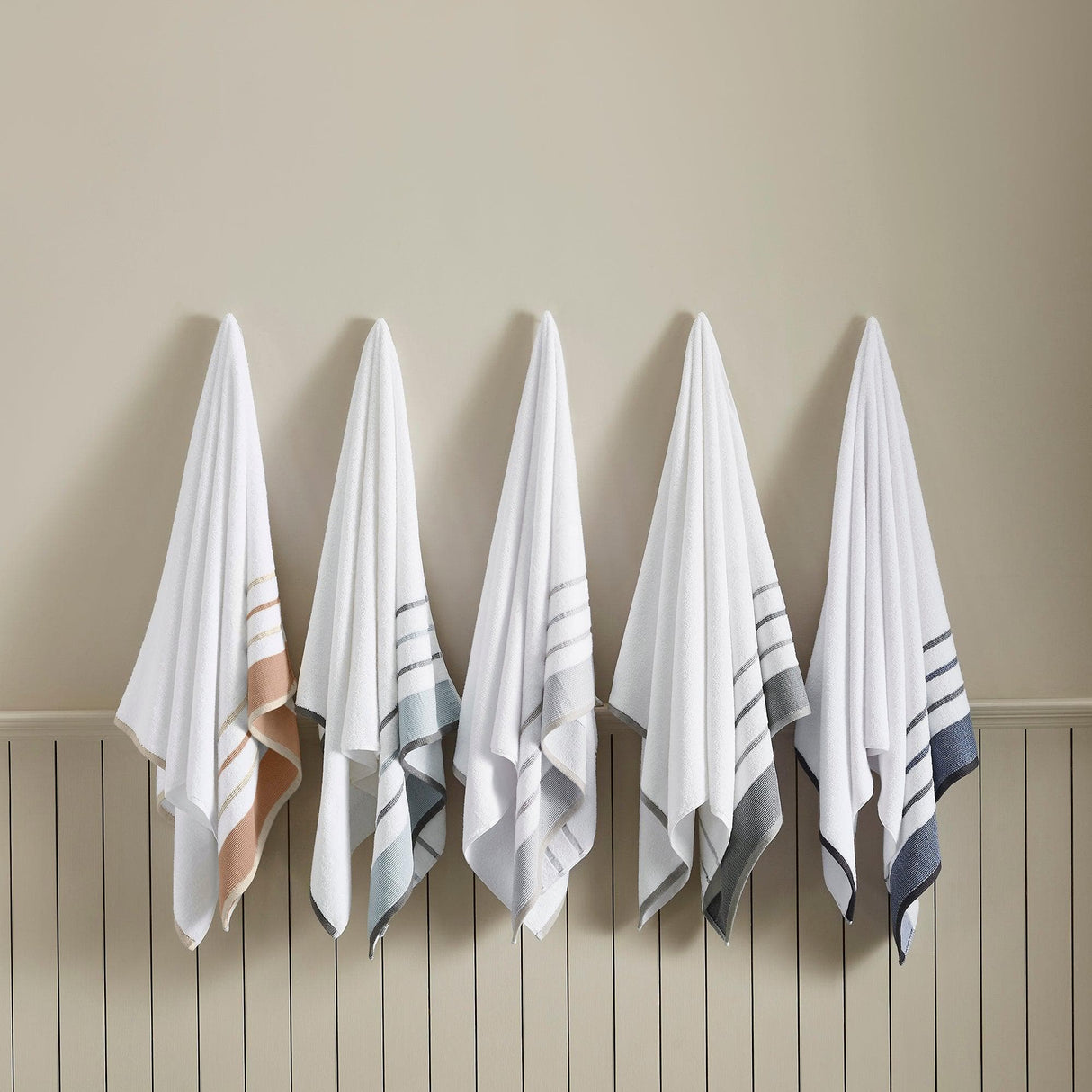 Decorative Cotton Stripe Bath Towel Set – Noelle Collection-Parc Decor