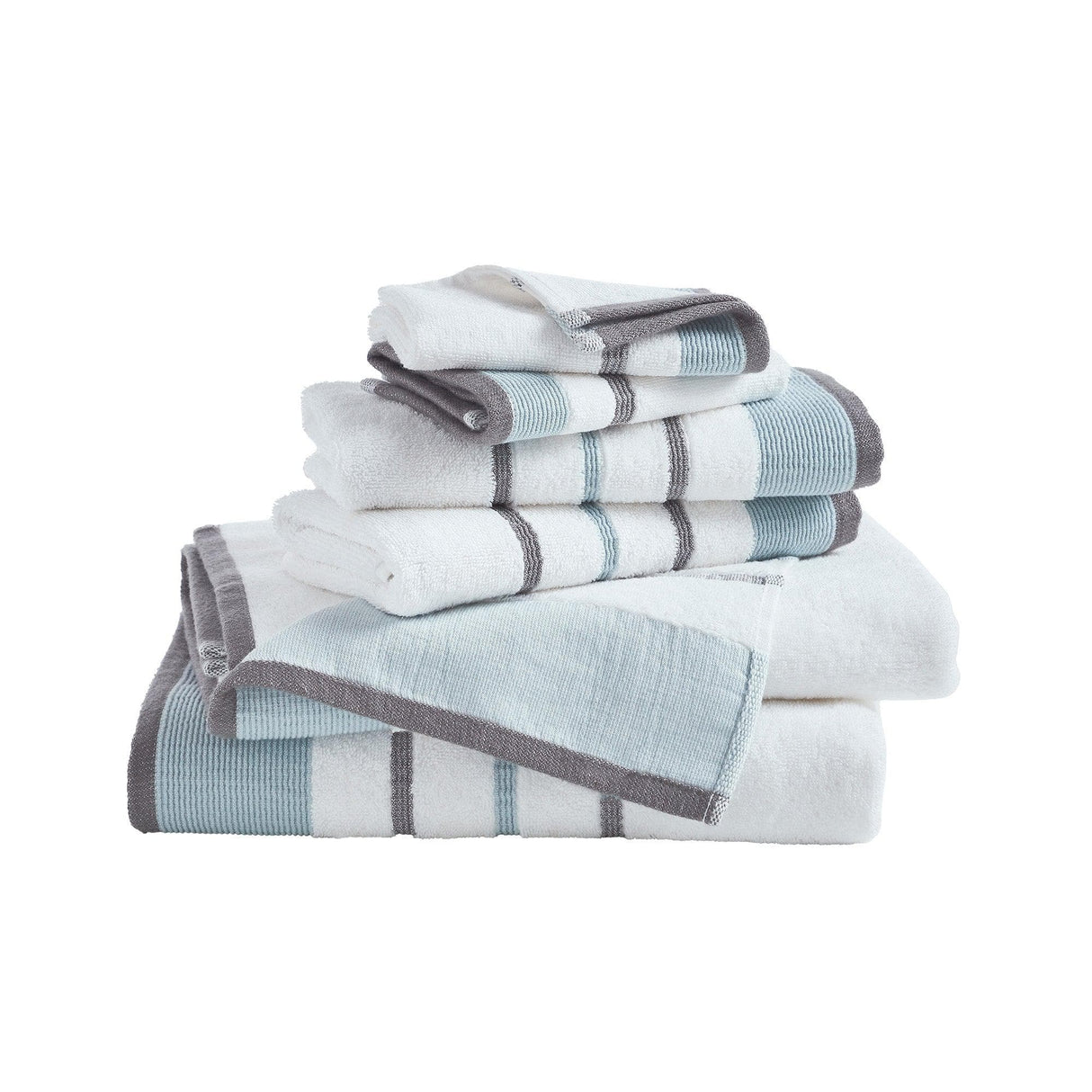 Decorative Cotton Stripe Bath Towel Set – Noelle Collection-Parc Decor