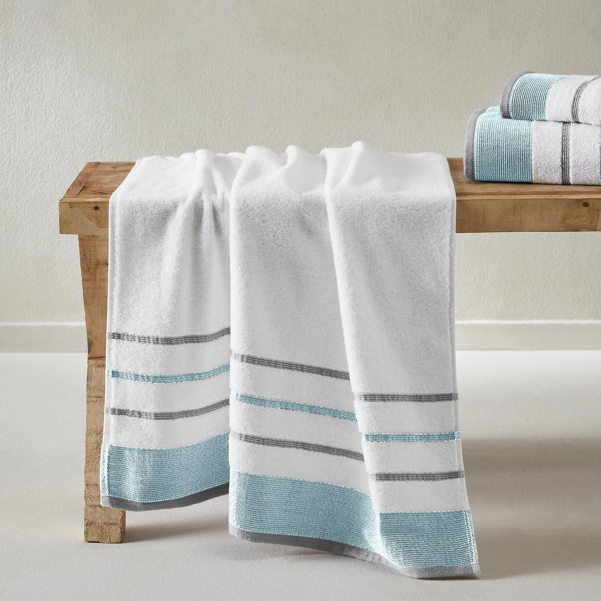Decorative Cotton Stripe Bath Towel Set – Noelle Collection-Parc Decor