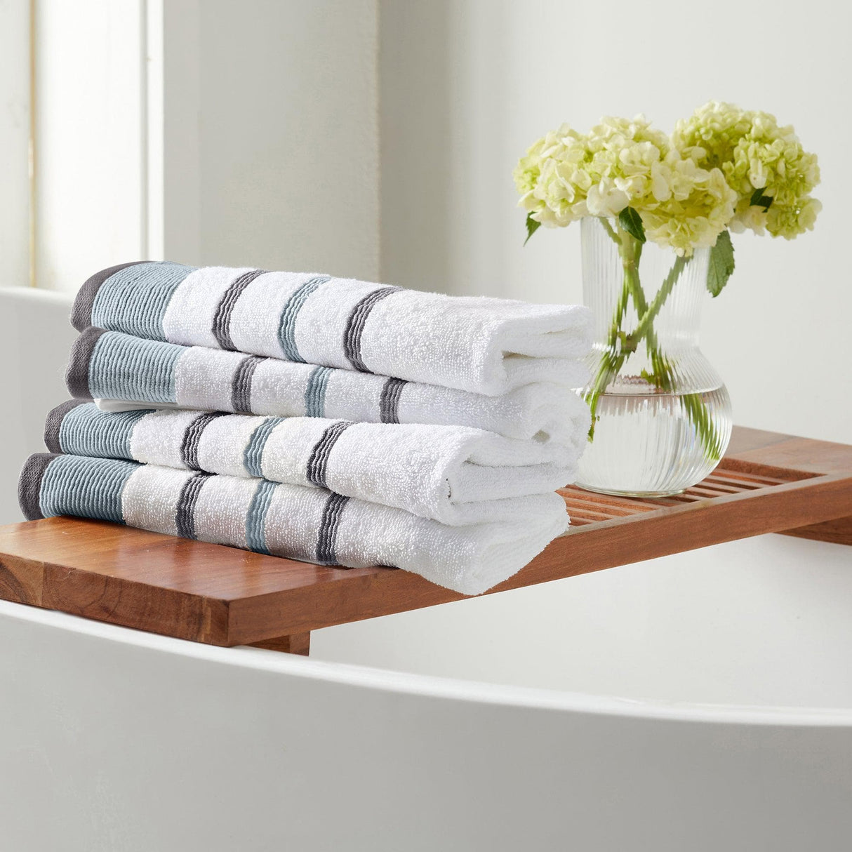 Decorative Cotton Stripe Bath Towel Set – Noelle Collection-Parc Decor