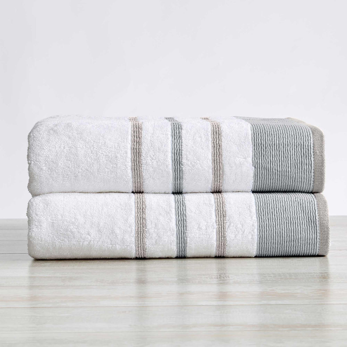 Decorative Cotton Stripe Bath Towel Set – Noelle Collection-Parc Decor