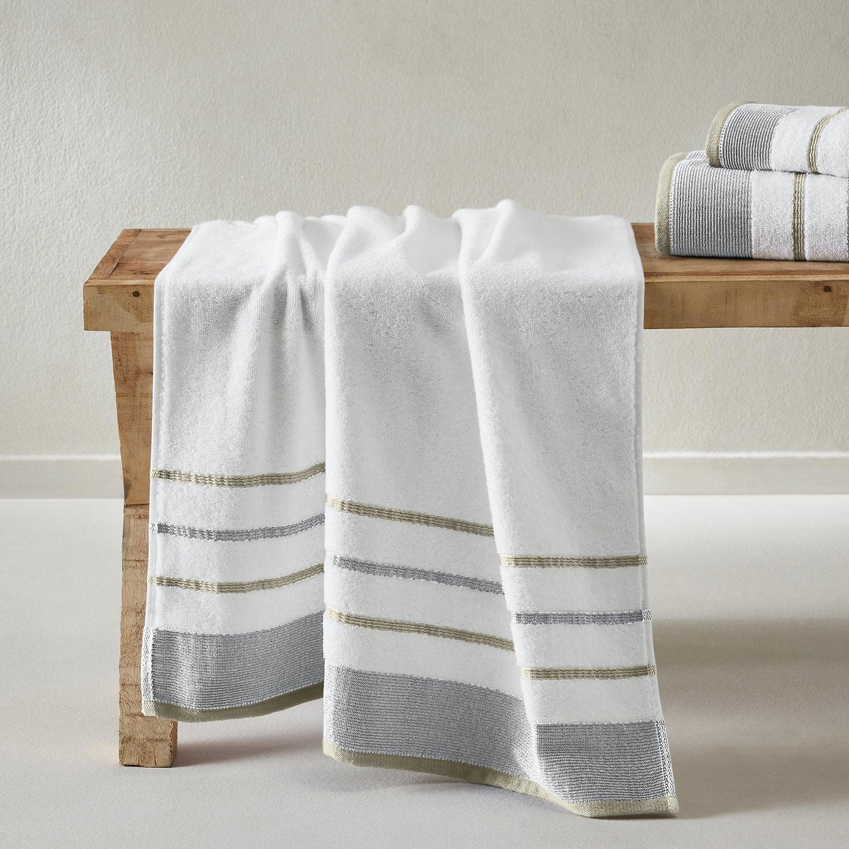 Decorative Cotton Stripe Bath Towel Set – Noelle Collection-Parc Decor