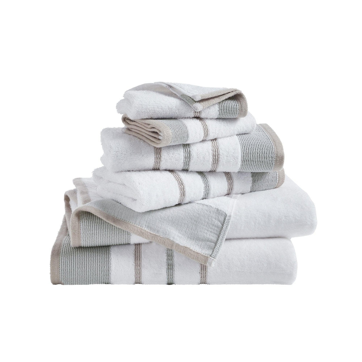 Decorative Cotton Stripe Bath Towel Set – Noelle Collection-Parc Decor