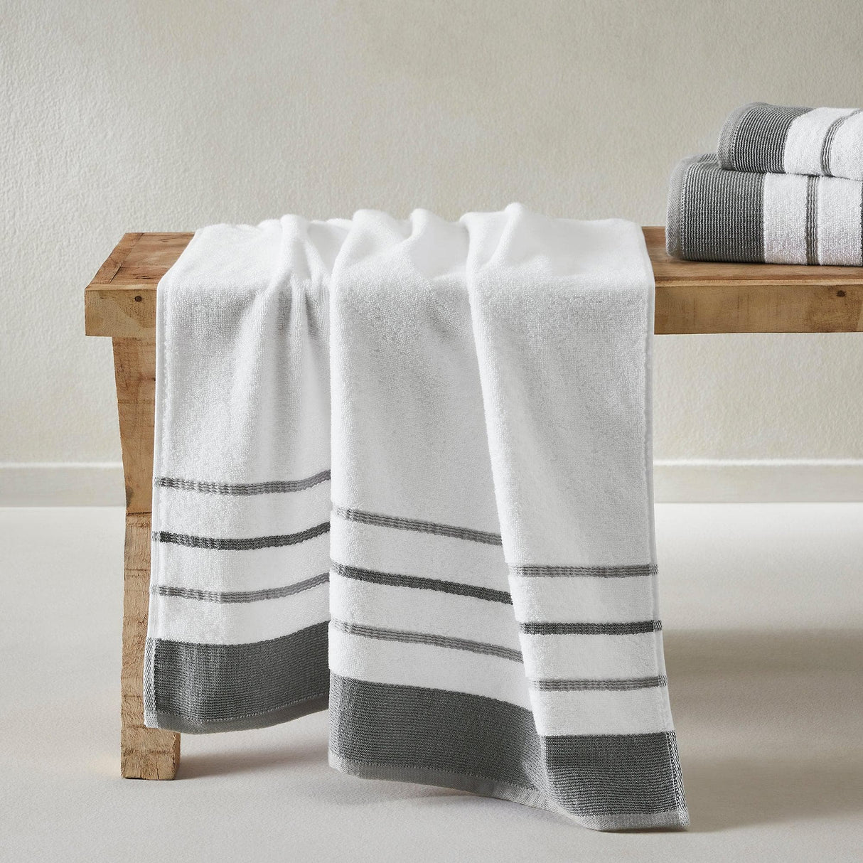 Decorative Cotton Stripe Bath Towel Set – Noelle Collection-Parc Decor