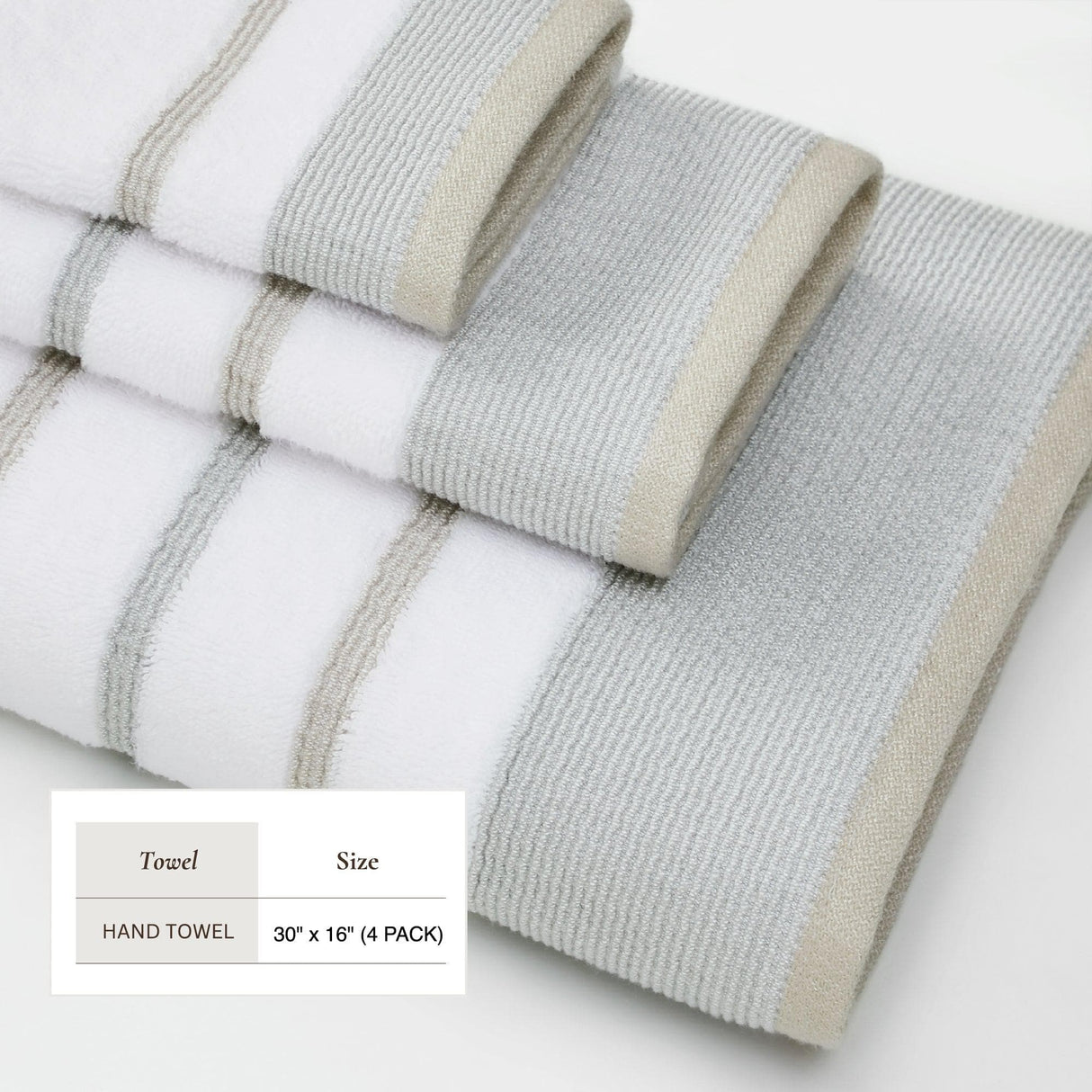 Decorative Cotton Stripe Bath Towel Set – Noelle Collection-Parc Decor
