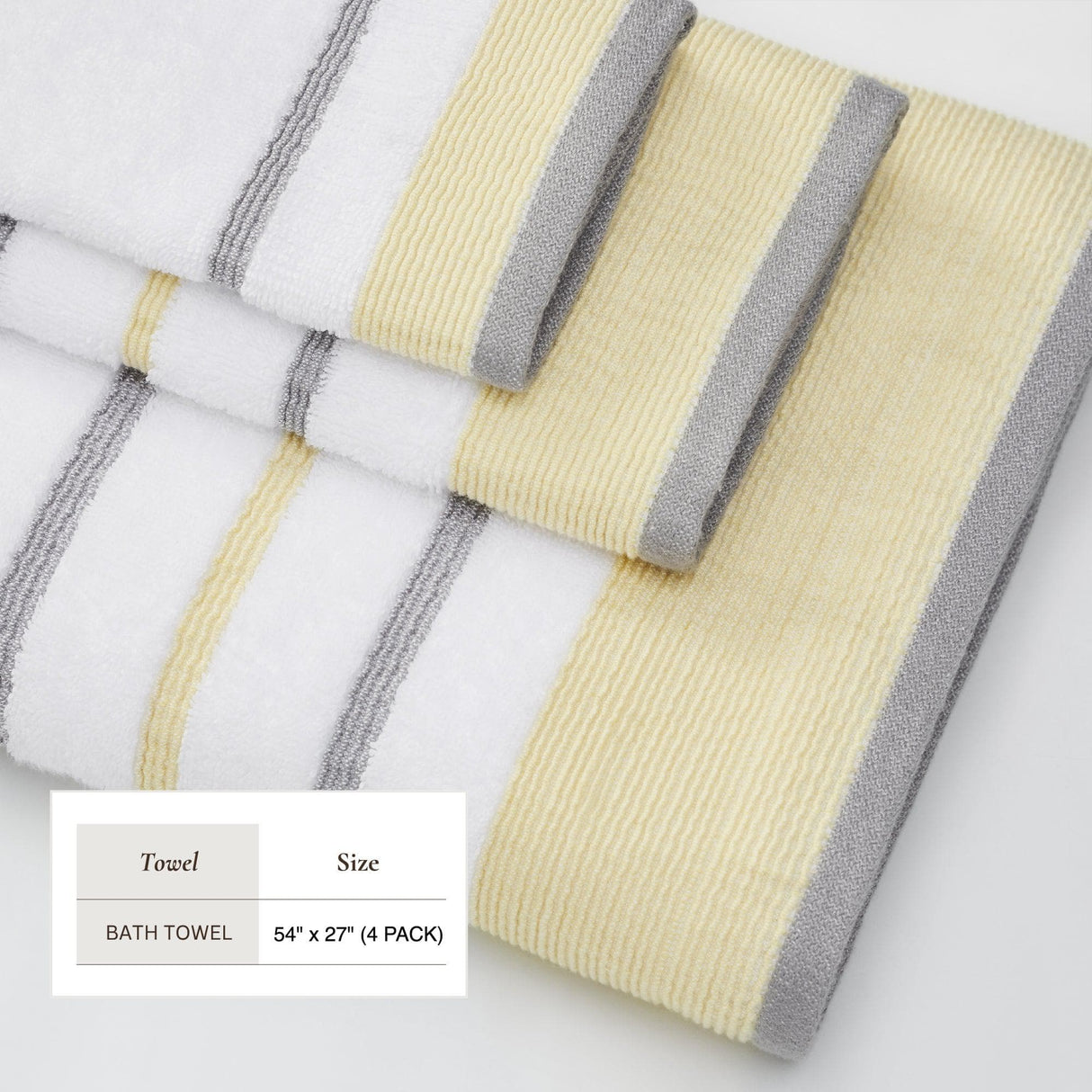 Decorative Cotton Stripe Bath Towel Set – Noelle Collection-Parc Decor