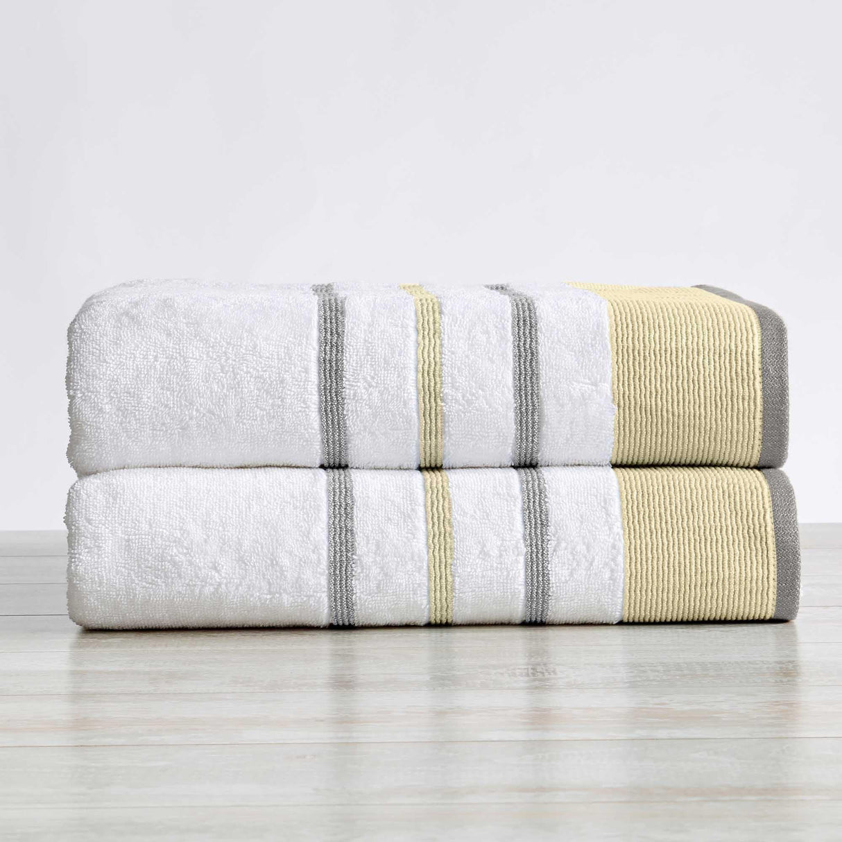 Decorative Cotton Stripe Bath Towel Set – Noelle Collection-Parc Decor