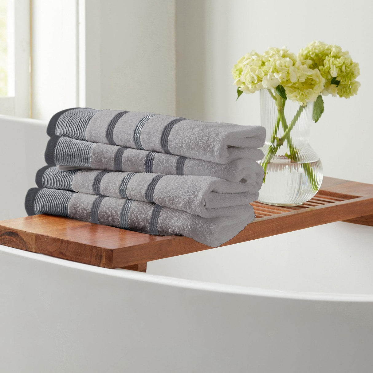 Decorative Cotton Stripe Bath Towel Set – Noelle Collection-Parc Decor