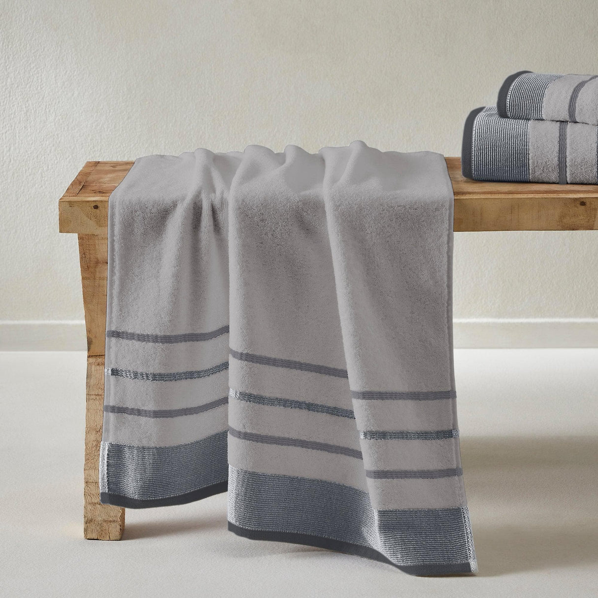 Decorative Cotton Stripe Bath Towel Set – Noelle Collection-Parc Decor
