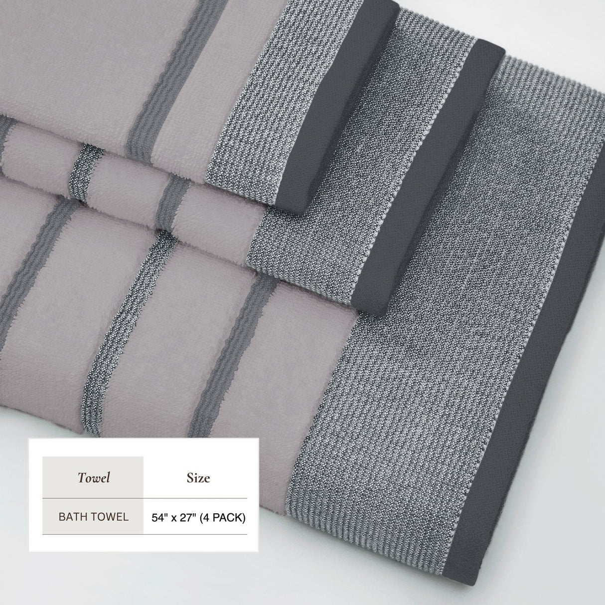 Decorative Cotton Stripe Bath Towel Set – Noelle Collection-Parc Decor