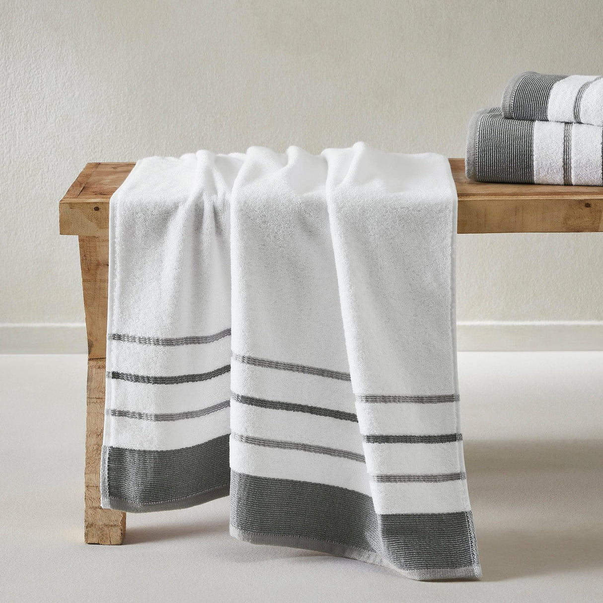 Decorative Cotton Stripe Bath Towel Set – Noelle Collection-Parc Decor