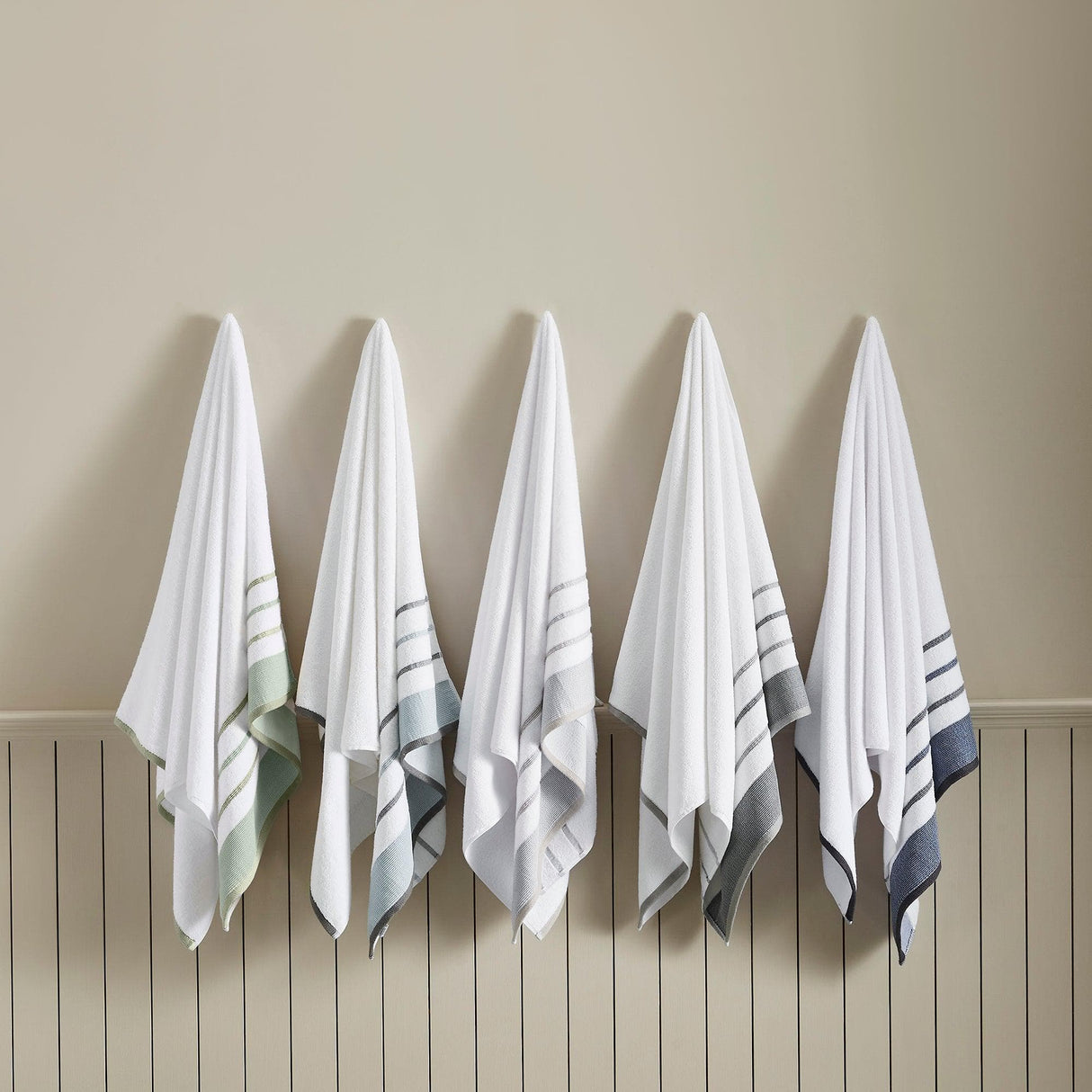 Decorative Cotton Stripe Bath Towel Set – Noelle Collection-Parc Decor