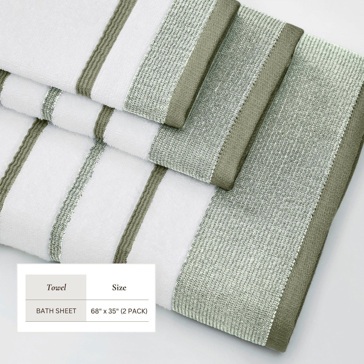 Decorative Cotton Stripe Bath Towel Set – Noelle Collection-Parc Decor