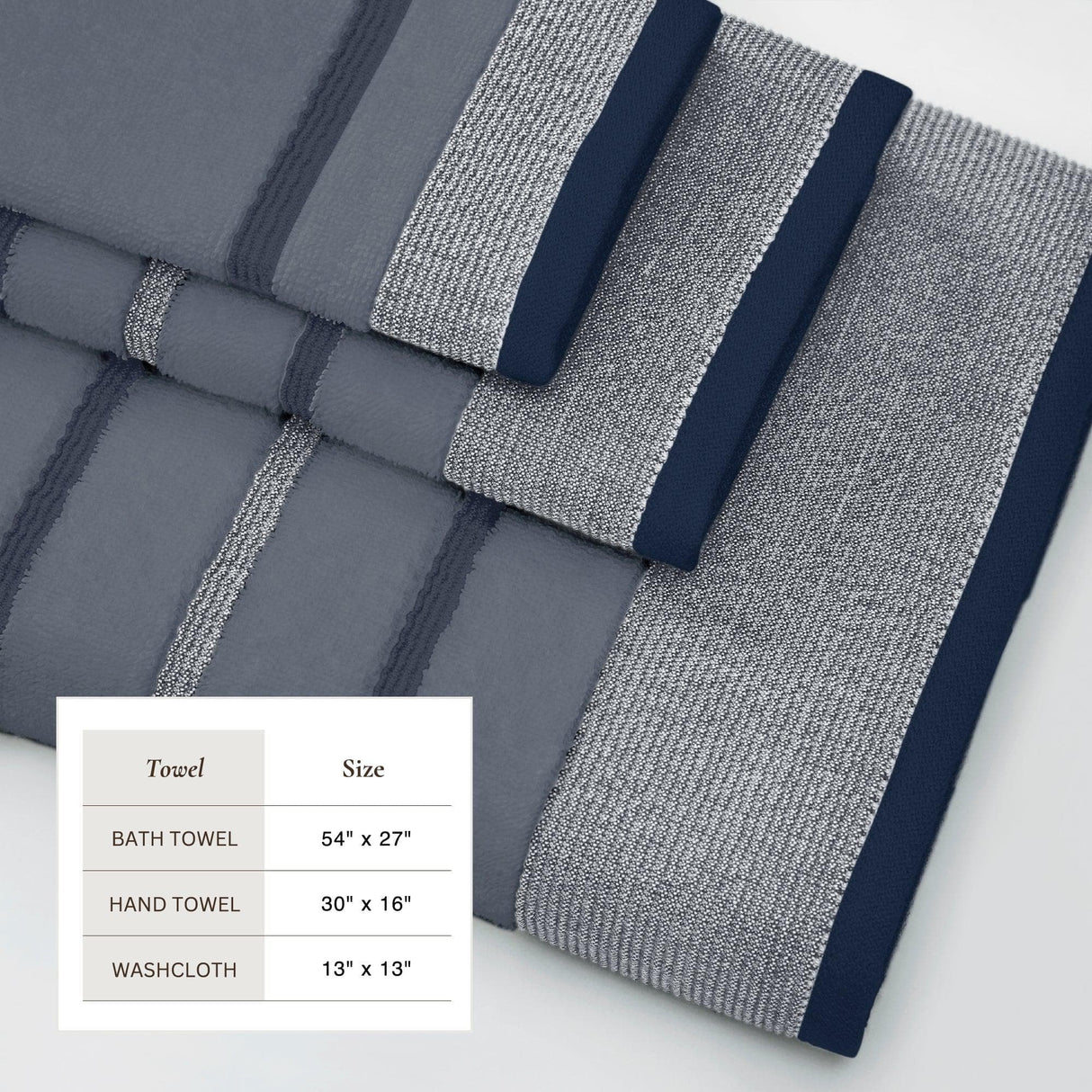 Decorative Cotton Stripe Bath Towel Set – Noelle Collection-Parc Decor