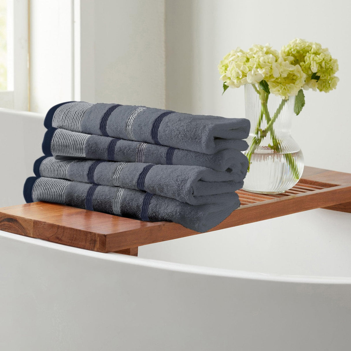 Decorative Cotton Stripe Bath Towel Set – Noelle Collection-Parc Decor