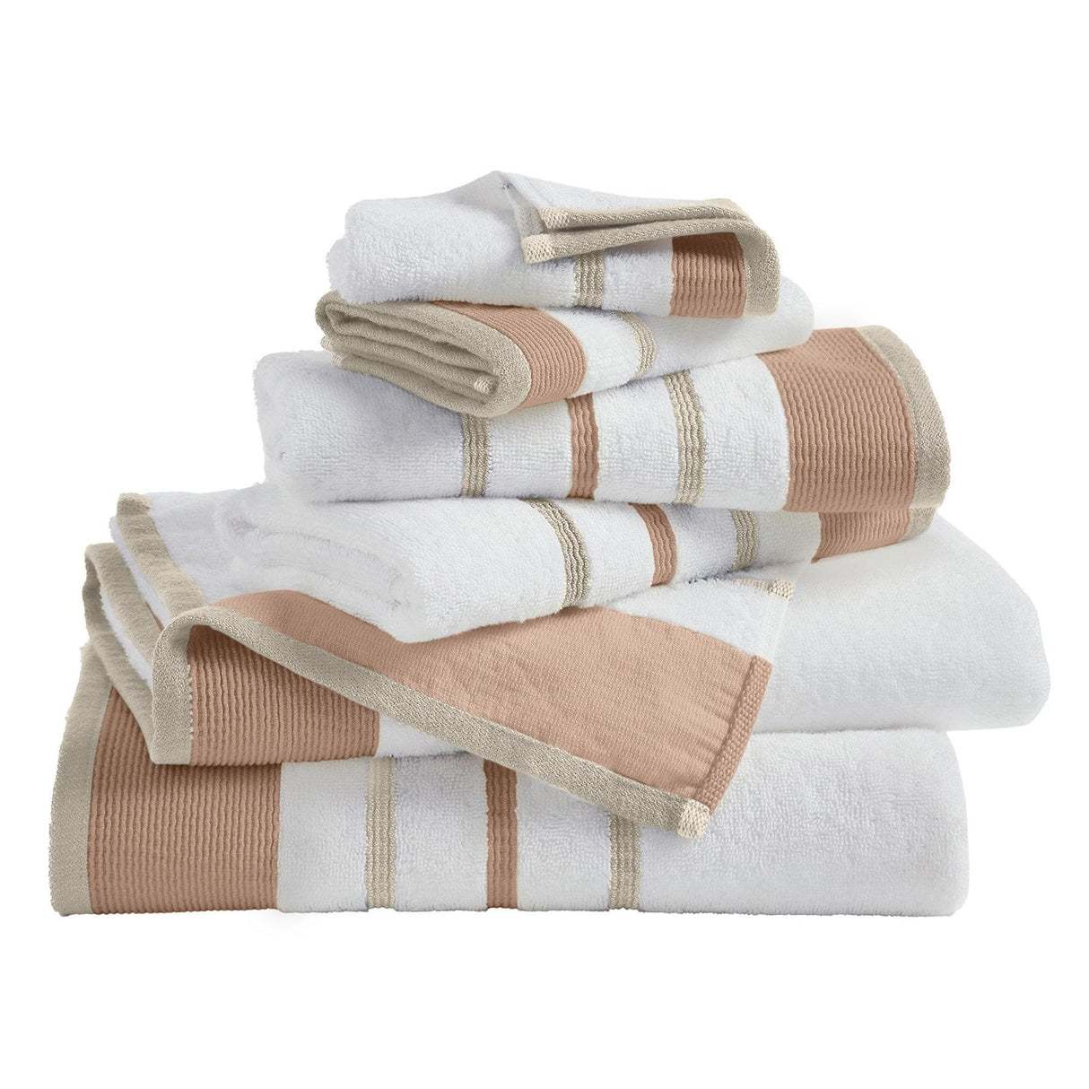Decorative Cotton Stripe Bath Towel Set – Noelle Collection-Parc Decor