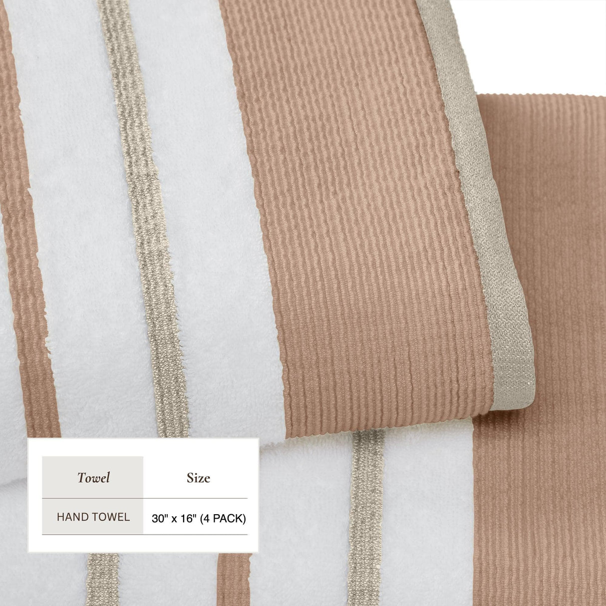 Decorative Cotton Stripe Bath Towel Set – Noelle Collection-Parc Decor