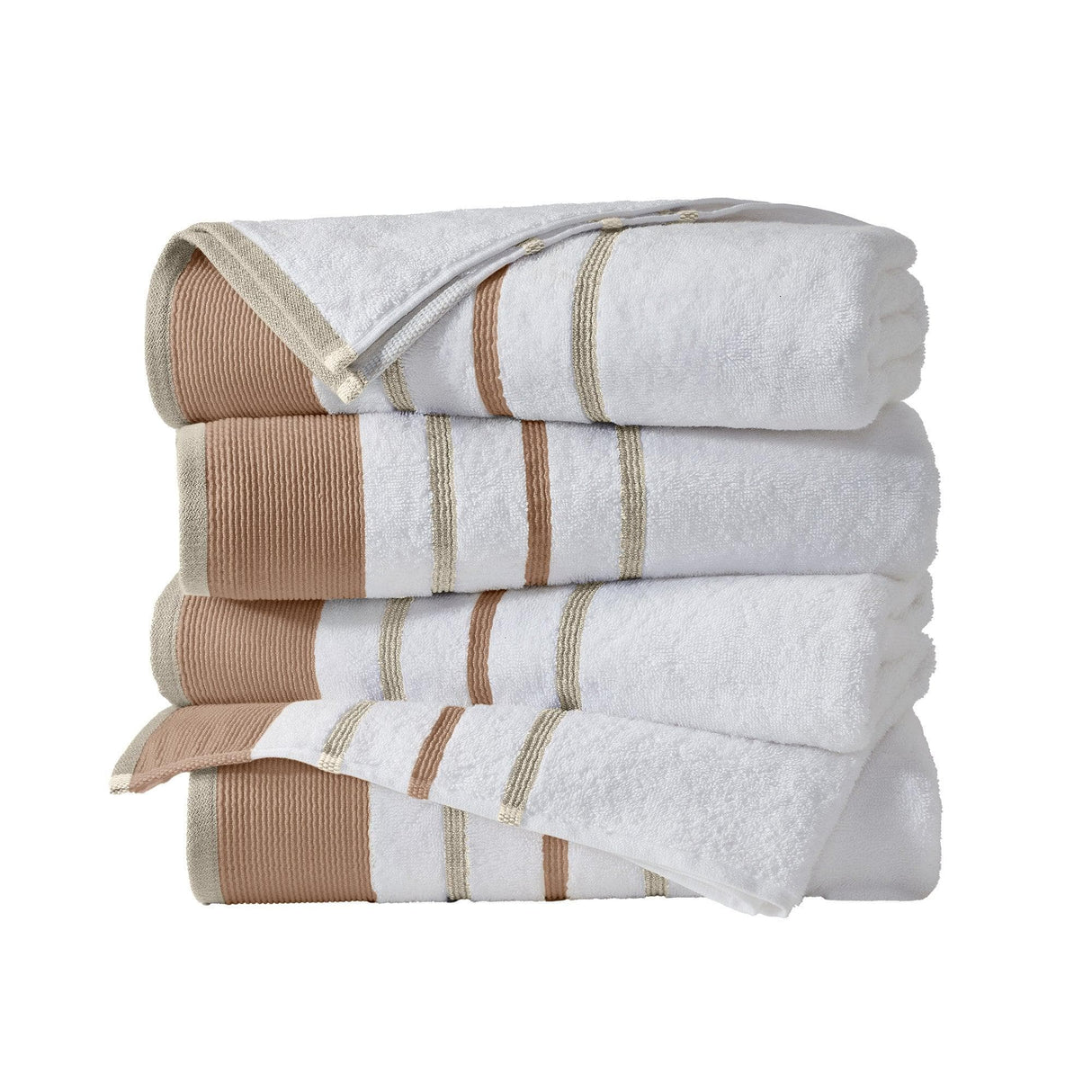 Decorative Cotton Stripe Bath Towel Set – Noelle Collection-Parc Decor
