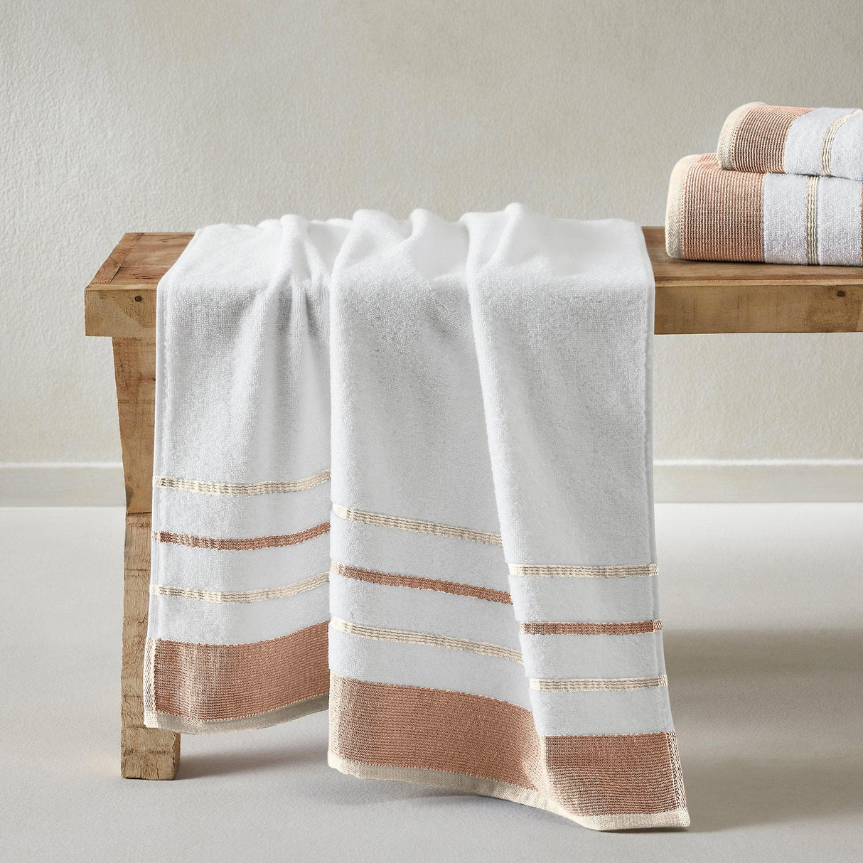 Decorative Cotton Stripe Bath Towel Set – Noelle Collection-Parc Decor