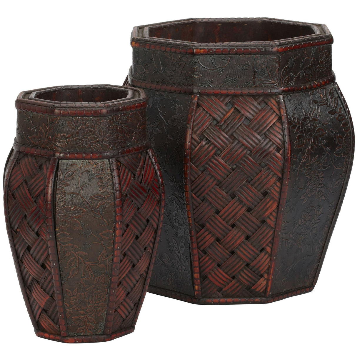 Design and Weave Panel Decorative Planters (Set of 2)-Parc Decor
