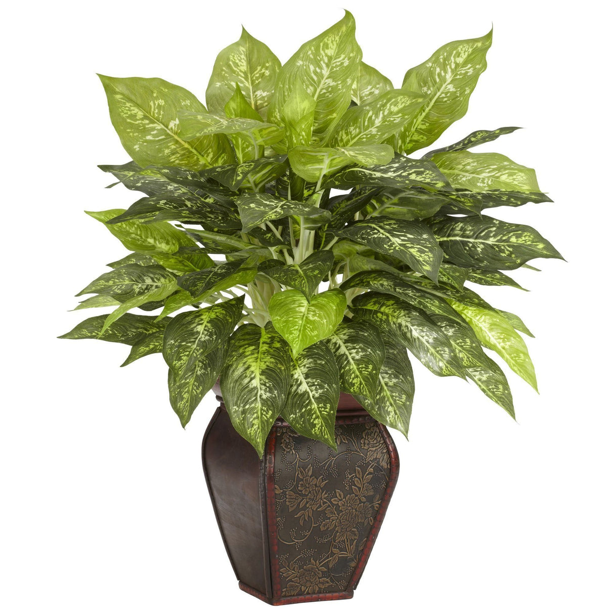 Dieffenbachia w/Decorative Vase Silk Plant-Parc Decor
