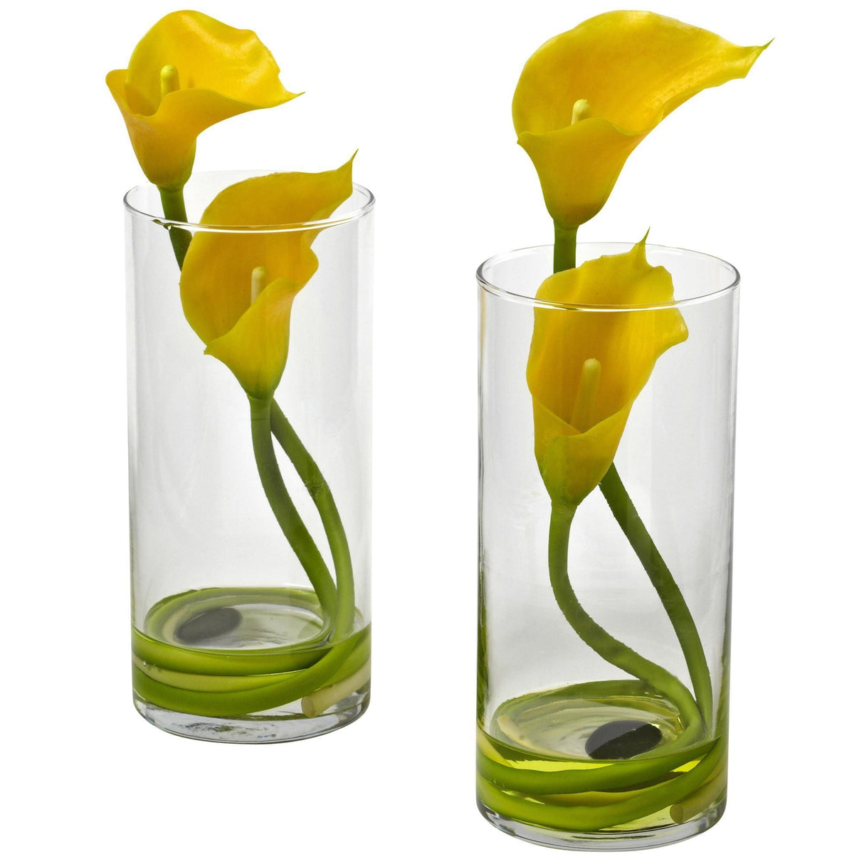 Double Calla Lily w/Cylinder (Set of 2)-Parc Decor