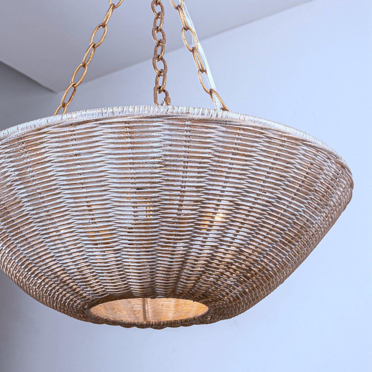Farmhouse 3-Light Rattan Island Pendant Lighting in Bowl Shape-Parc Decor