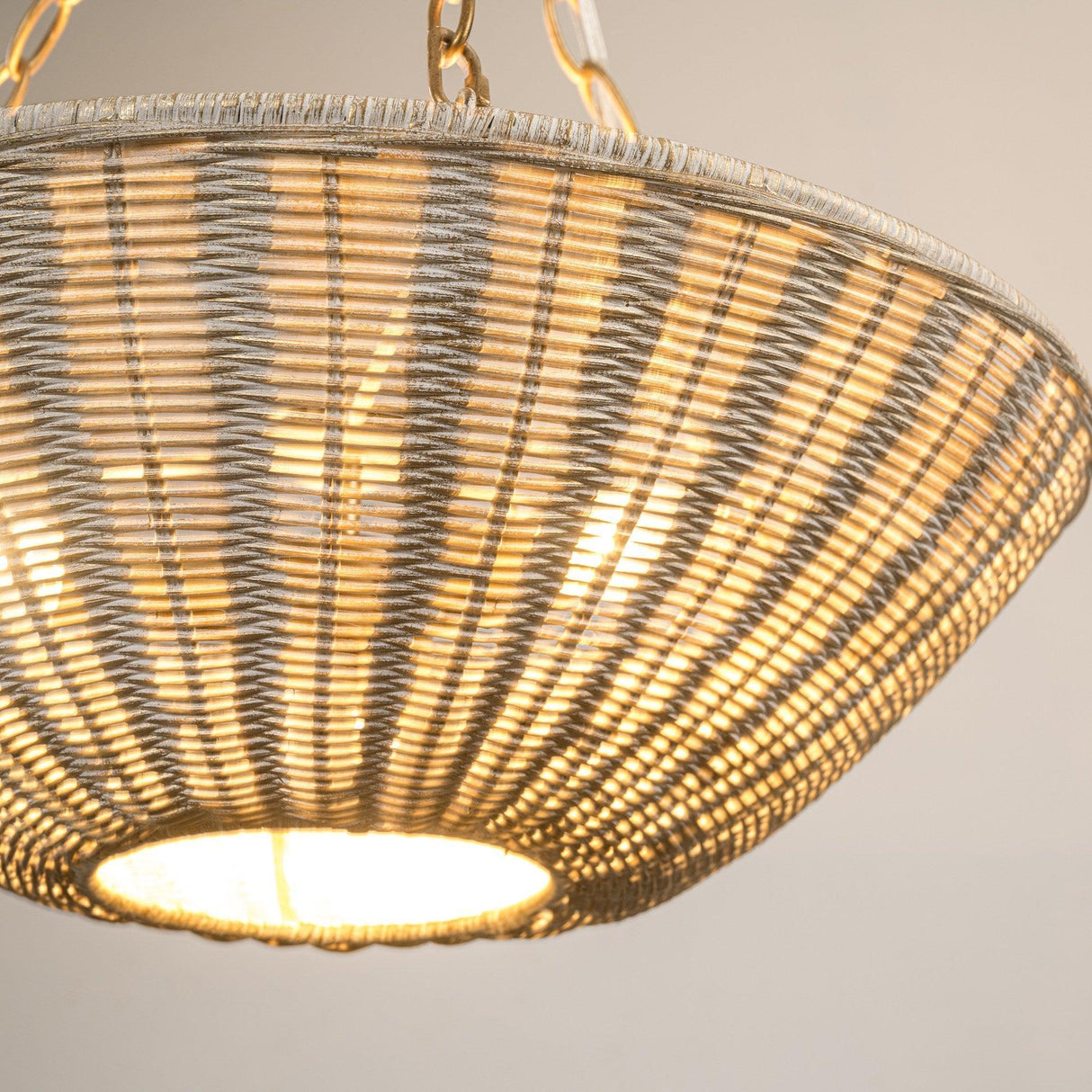 Farmhouse 3-Light Rattan Island Pendant Lighting in Bowl Shape-Parc Decor