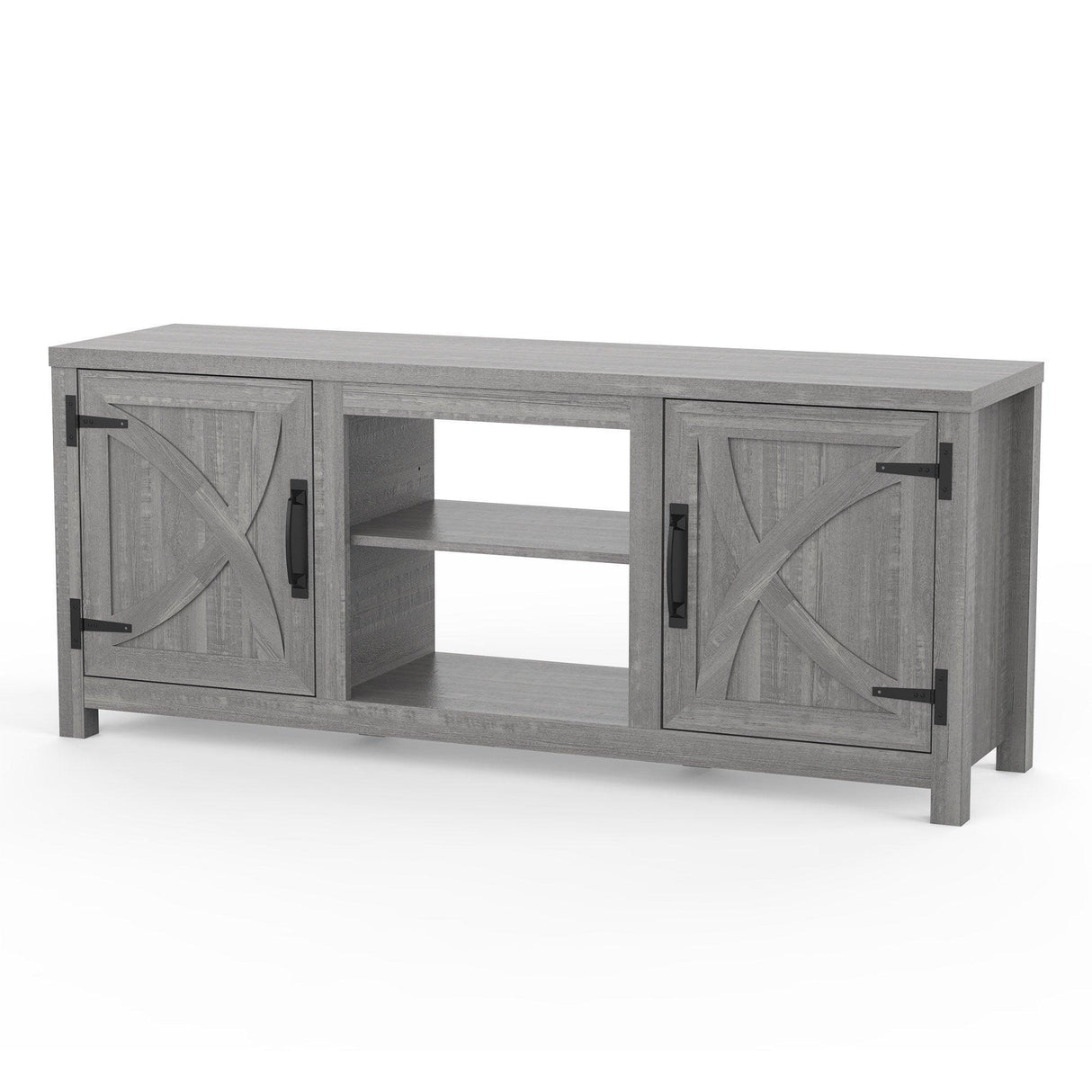 Farmhouse TV Stand for 58 Inch TV Storage Cabinet for Living Room-Parc Decor