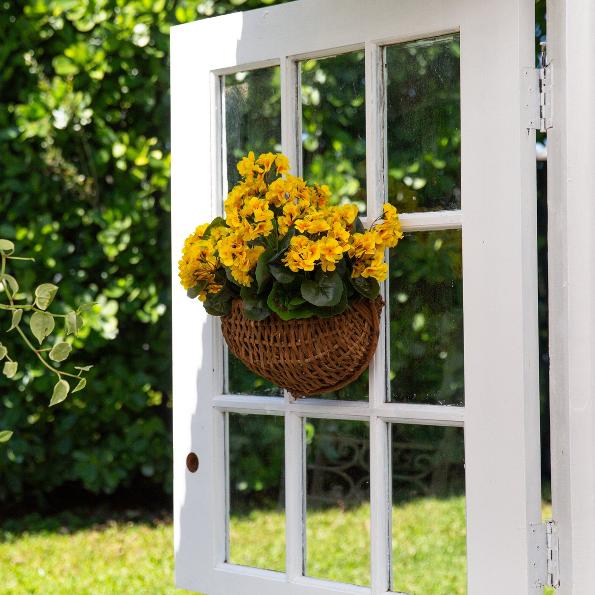 Geranium Artificial Bush UV Resistant (Indoor/Outdoor) (Set of 4)-Parc Decor