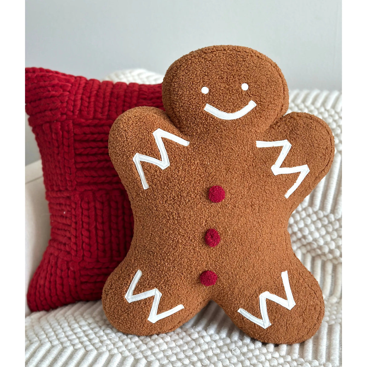 Gingerbread Man & Girl Holiday Pillow Set-Parc Decor