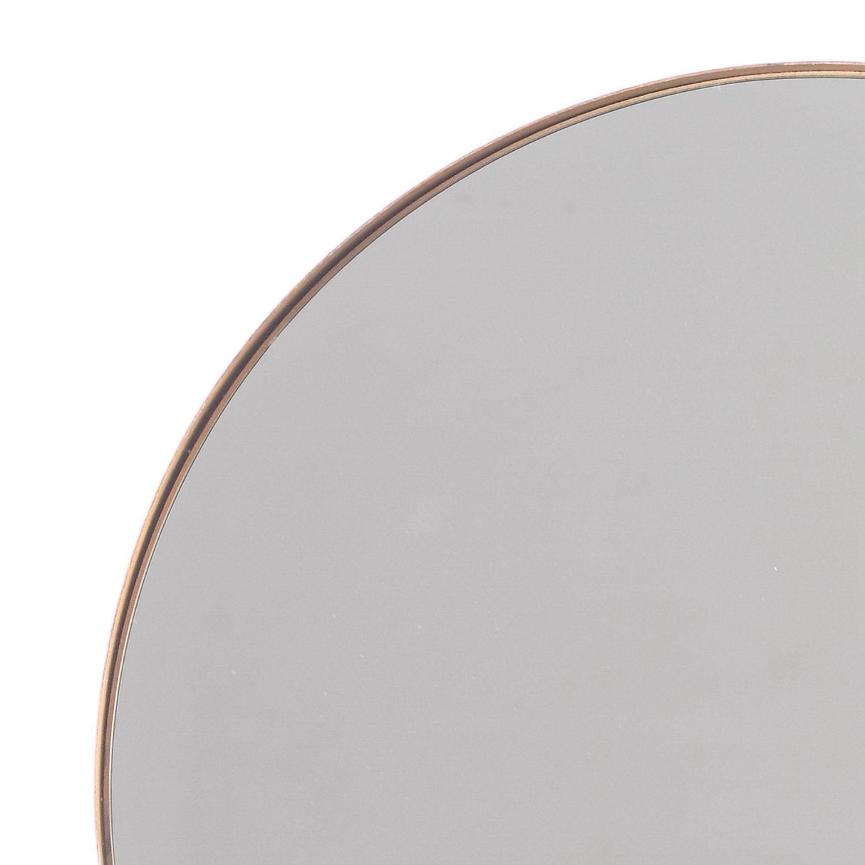 Golden Modern Round Framed Wall Mirror-Parc Decor