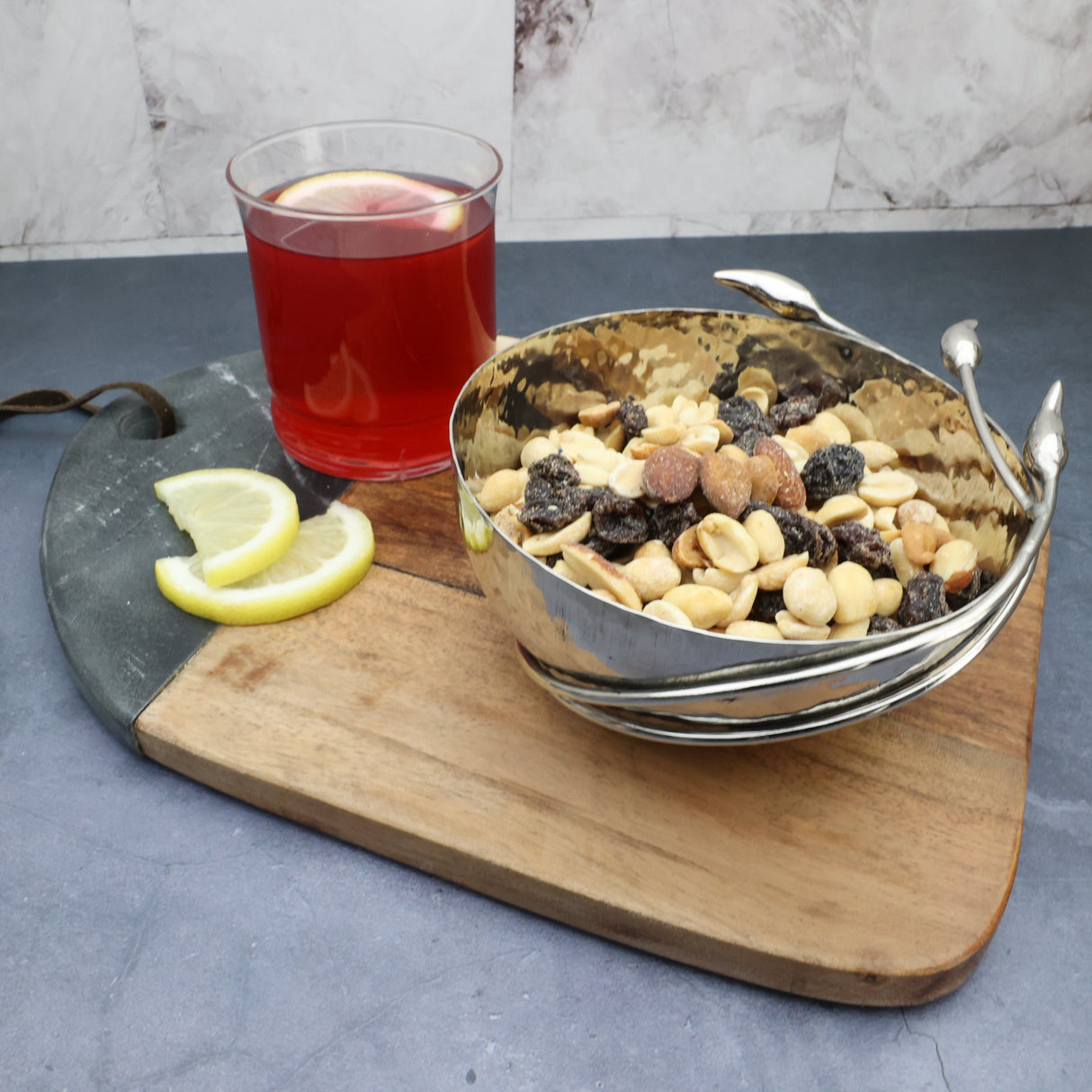 Hammered Chilly Nut Bowl-Parc Decor