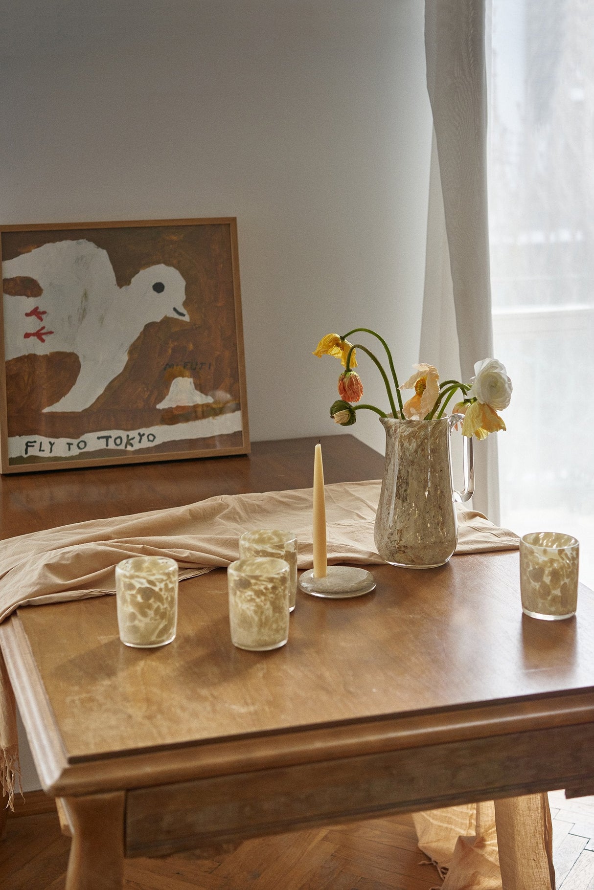 Hand Blown Glass Candle Holder-Parc Decor