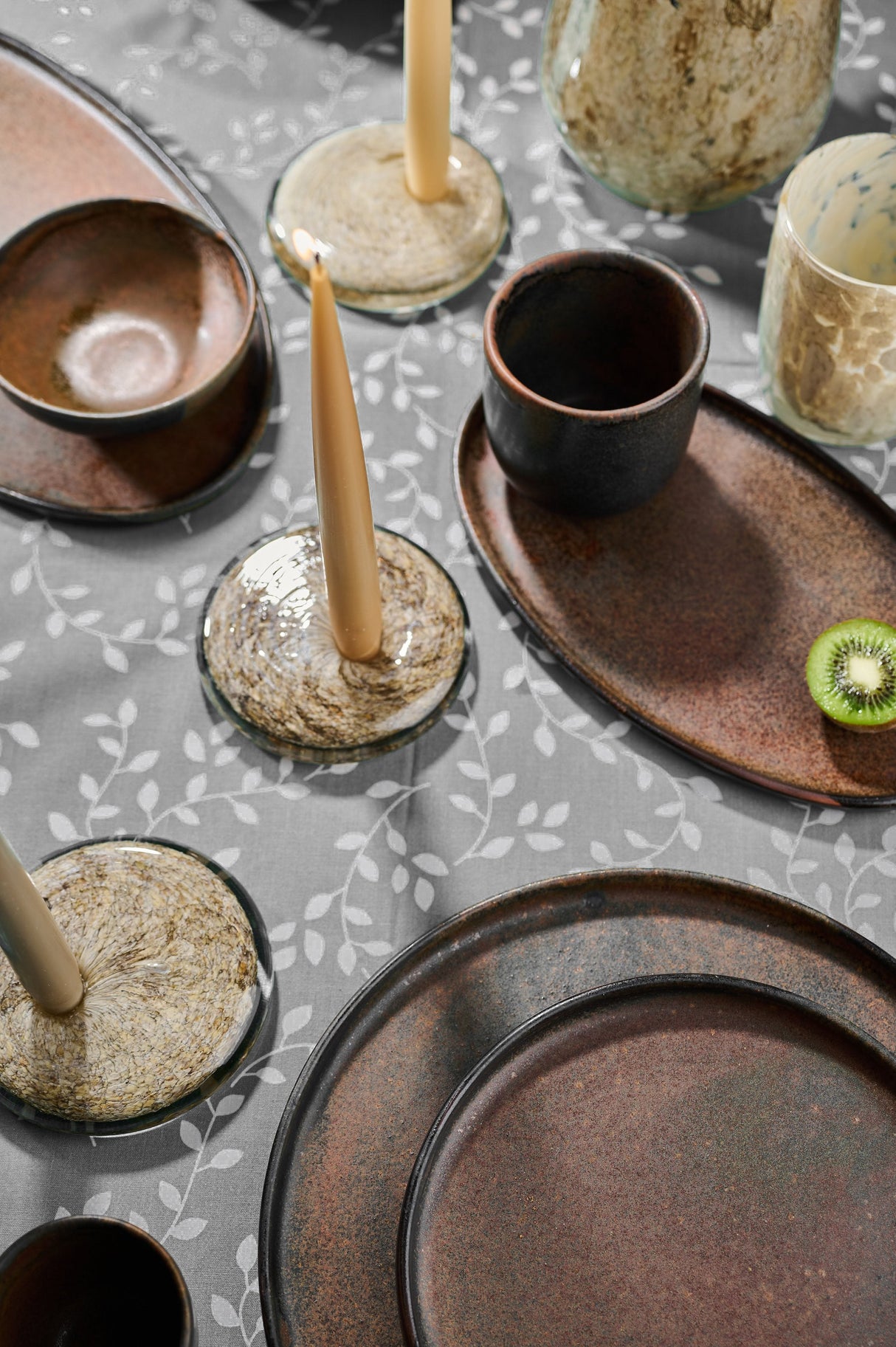 Hand Blown Glass Candle Holder-Parc Decor