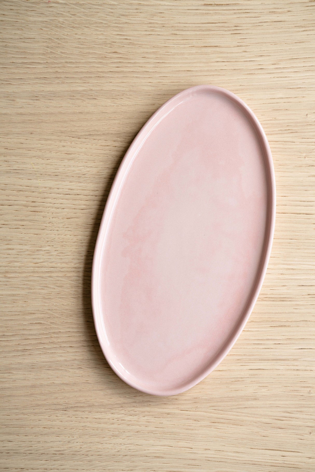 Handmade Oval Porcelain Serving Platter. Powder Pink-Parc Decor