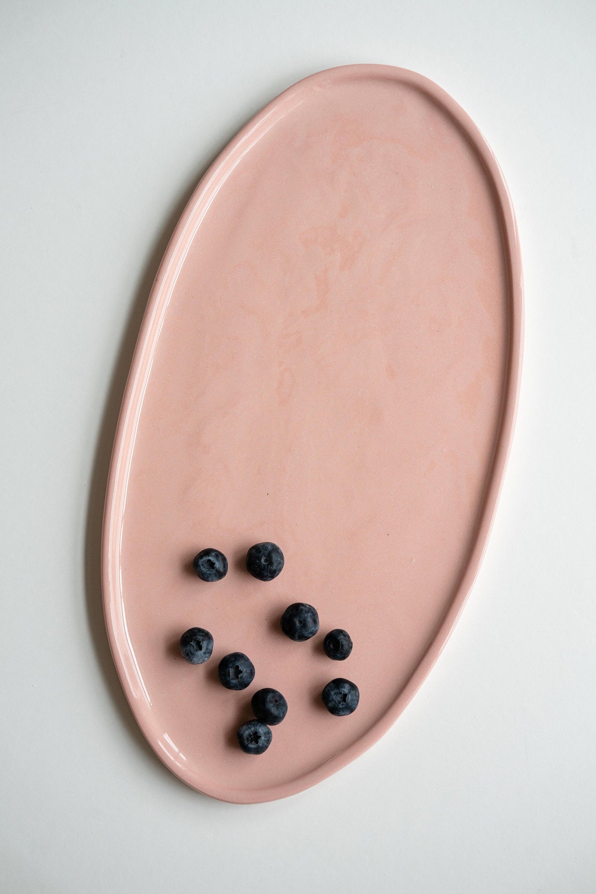 Handmade Oval Porcelain Serving Platter. Powder Pink-Parc Decor