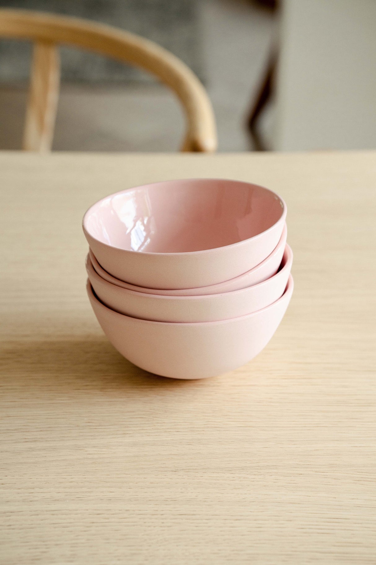 Handmade Porcelain Bowl. Powder Pink-Parc Decor