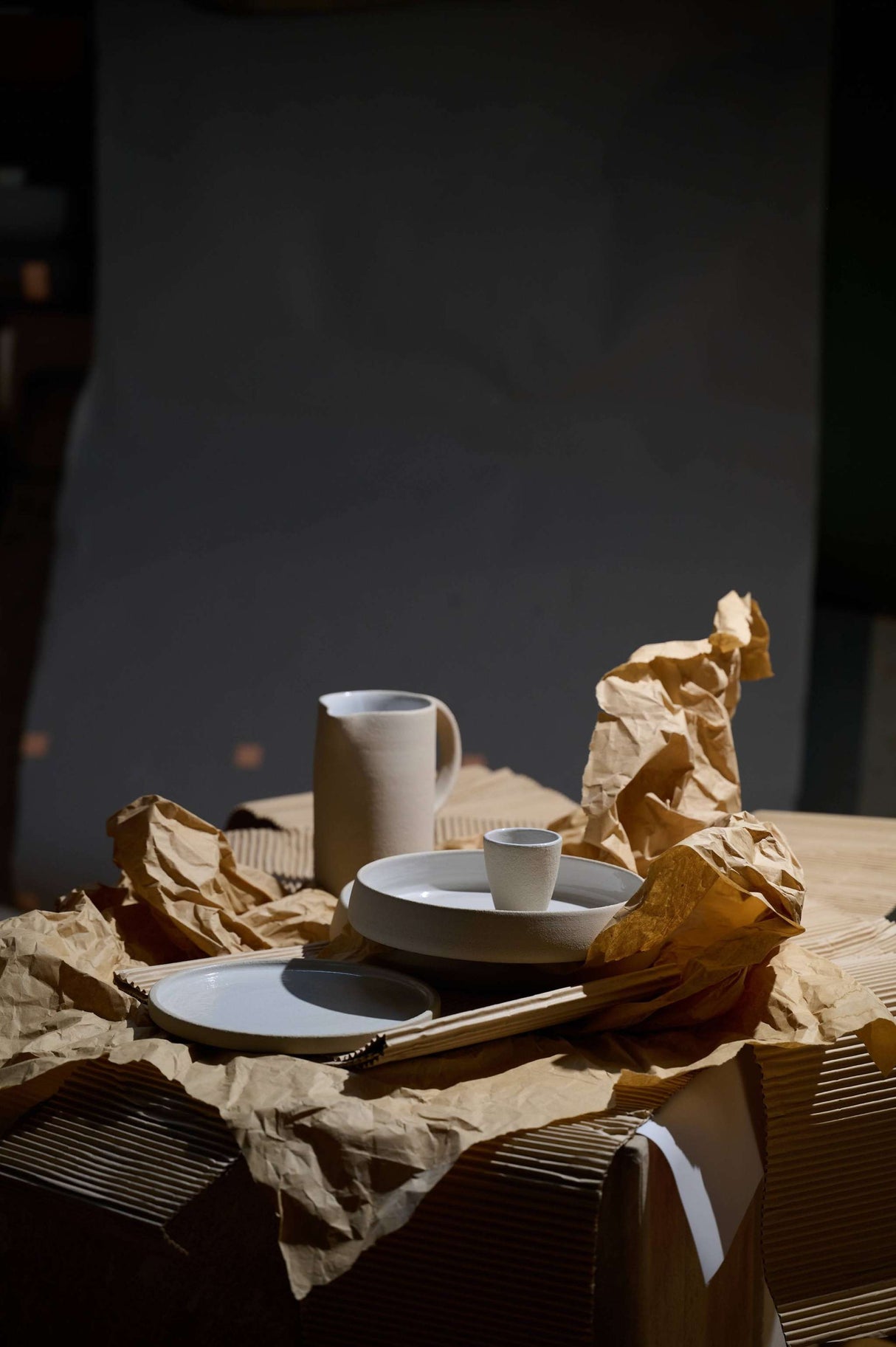 Handmade Stoneware Dinner Plates with High Sides-Parc Decor