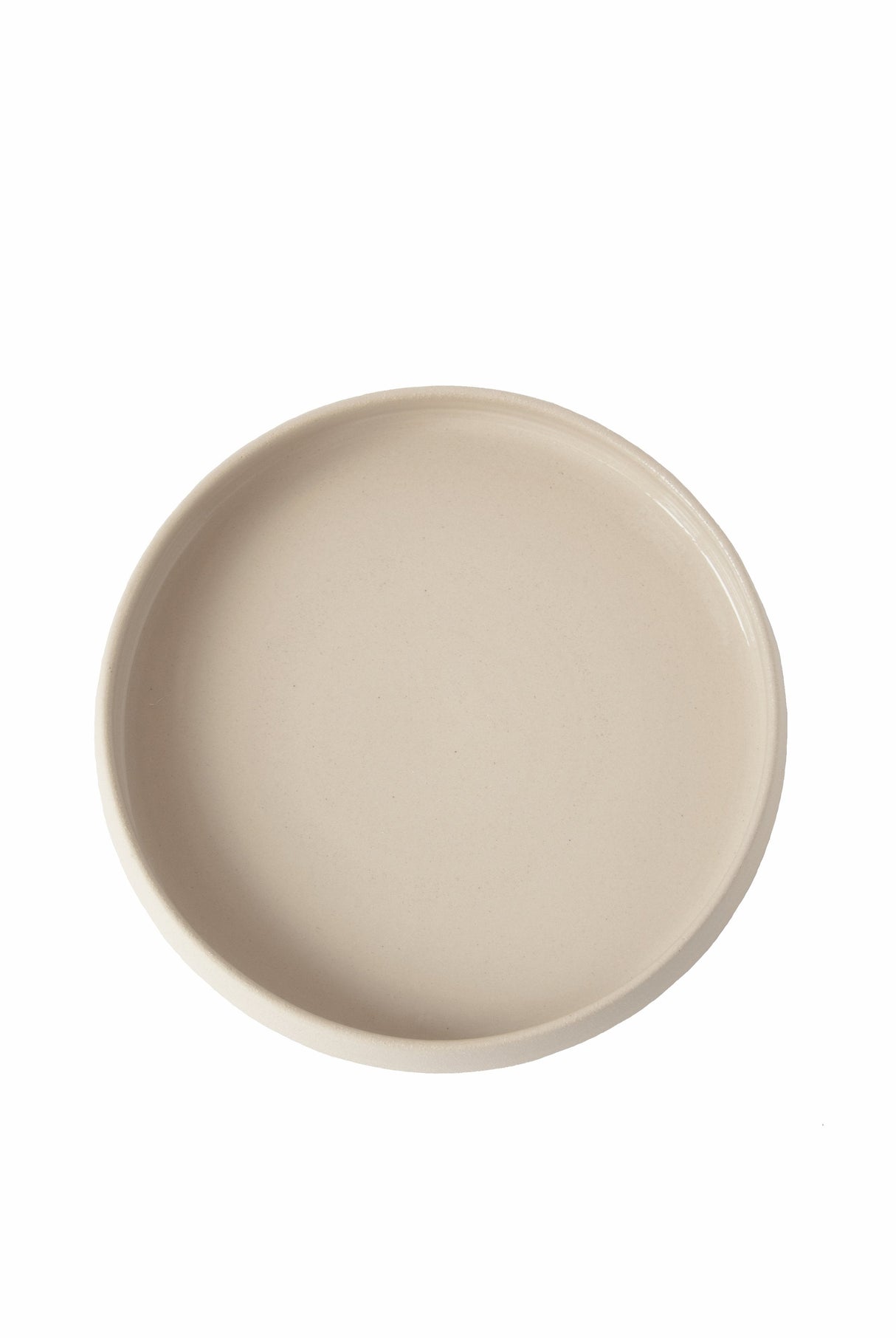 Handmade Stoneware Dinner Plates with High Sides and Transparent Glaze-Parc Decor